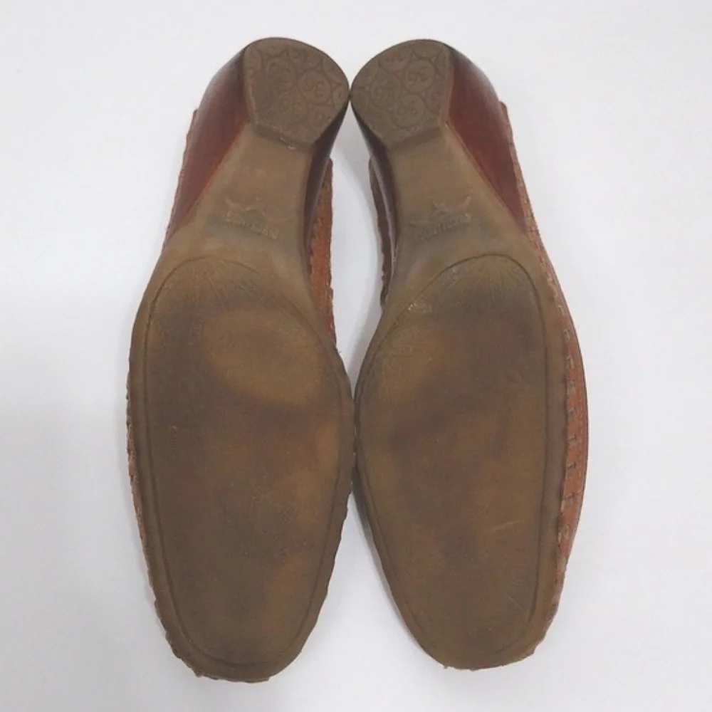 Pikolinos Floral Laser Cut Tan Leather Slingback Sandals US 6 Boho Summer Chic - Picture 14 of 15